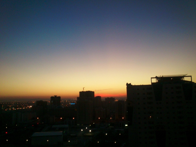 Dawn break on 21st December 2012  -  from my 15th floor residence